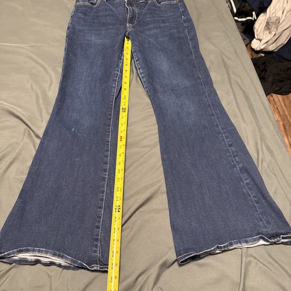 American Eagle Jeans Womens 14R Super High Rise Flare Leg Coin Pockets‎ Bohemian - Picture 8 of 16